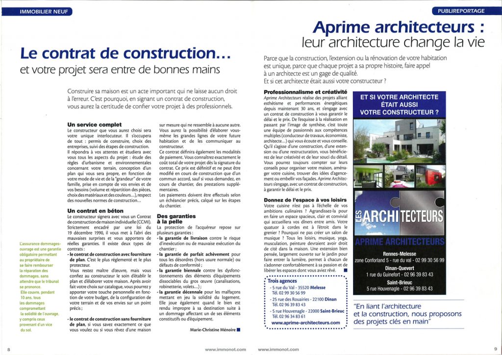 NOTAIRE APRIME ARCHITECTUERS